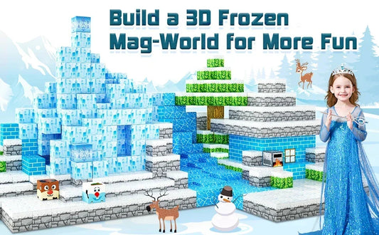 Magnetic Bulding Blocks Minecrafted Frozen Queen Set 100 pcs