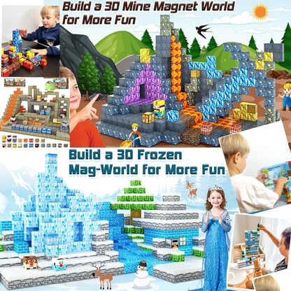 Magnetic Bulding Blocks Minecrafted Frozen Queen Set 100 pcs