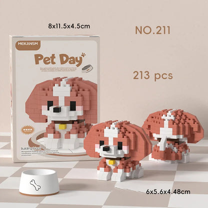 Bricks Set Cute Dogs and Cats