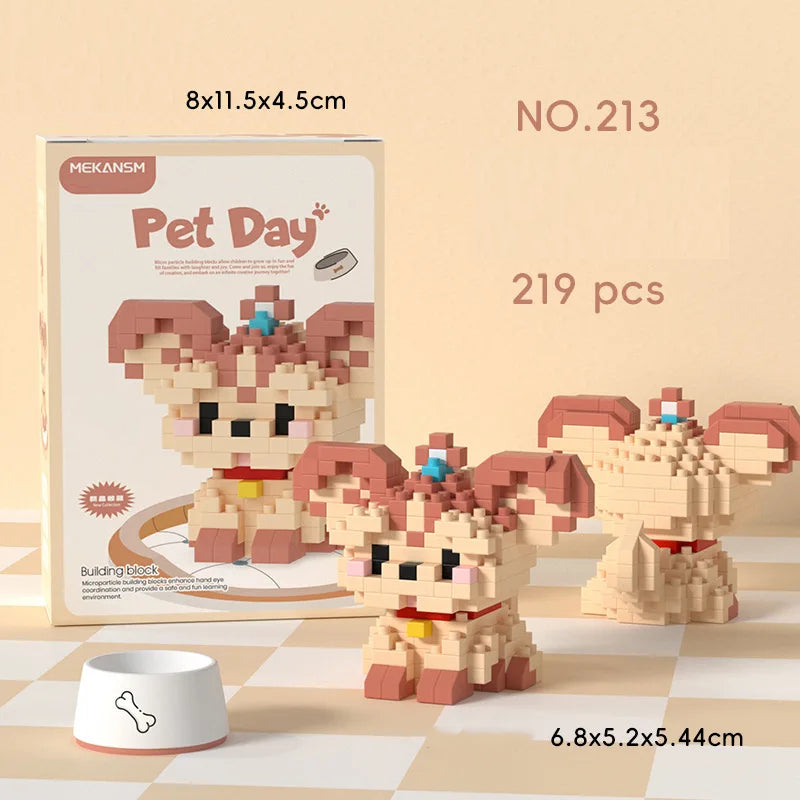 Bricks Set Cute Dogs and Cats