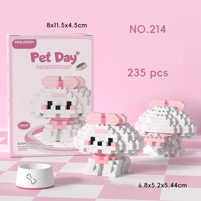 Bricks Set Cute Dogs and Cats