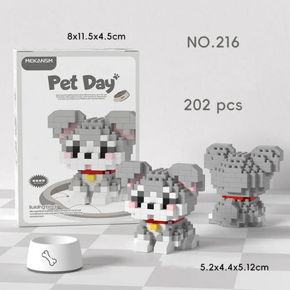 Bricks Set Cute Dogs and Cats