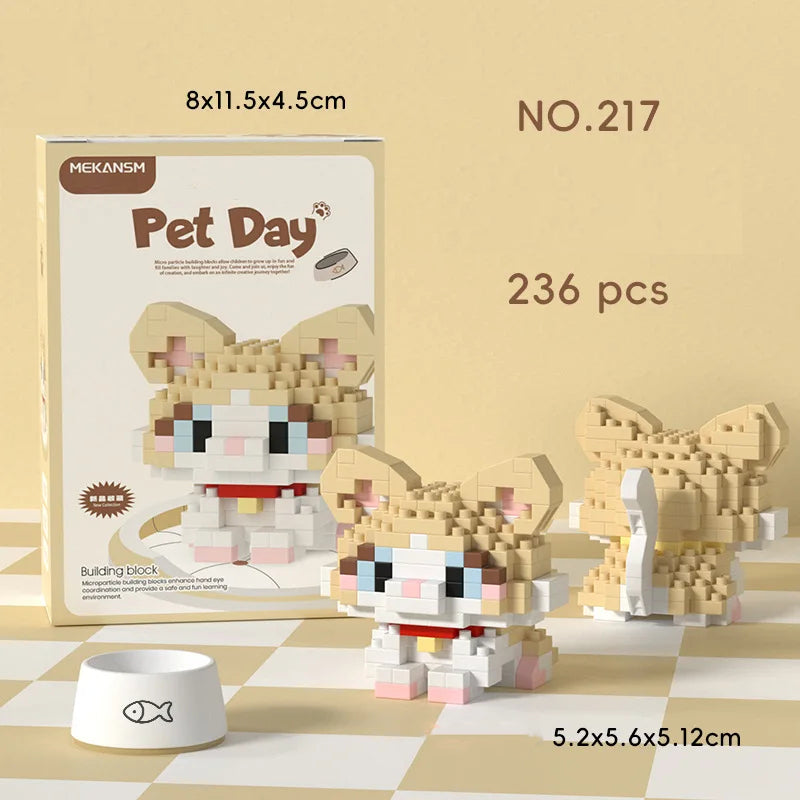 Bricks Set Cute Dogs and Cats