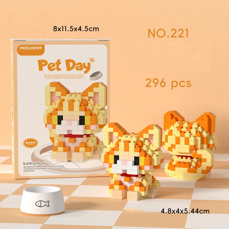 Bricks Set Cute Dogs and Cats