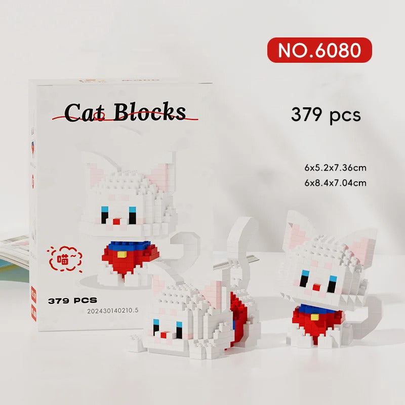 Mini Building Blocks Pet Cat Figures