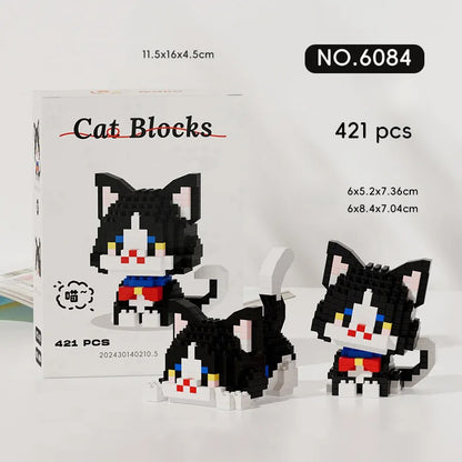 Mini Building Blocks Pet Cat Figures