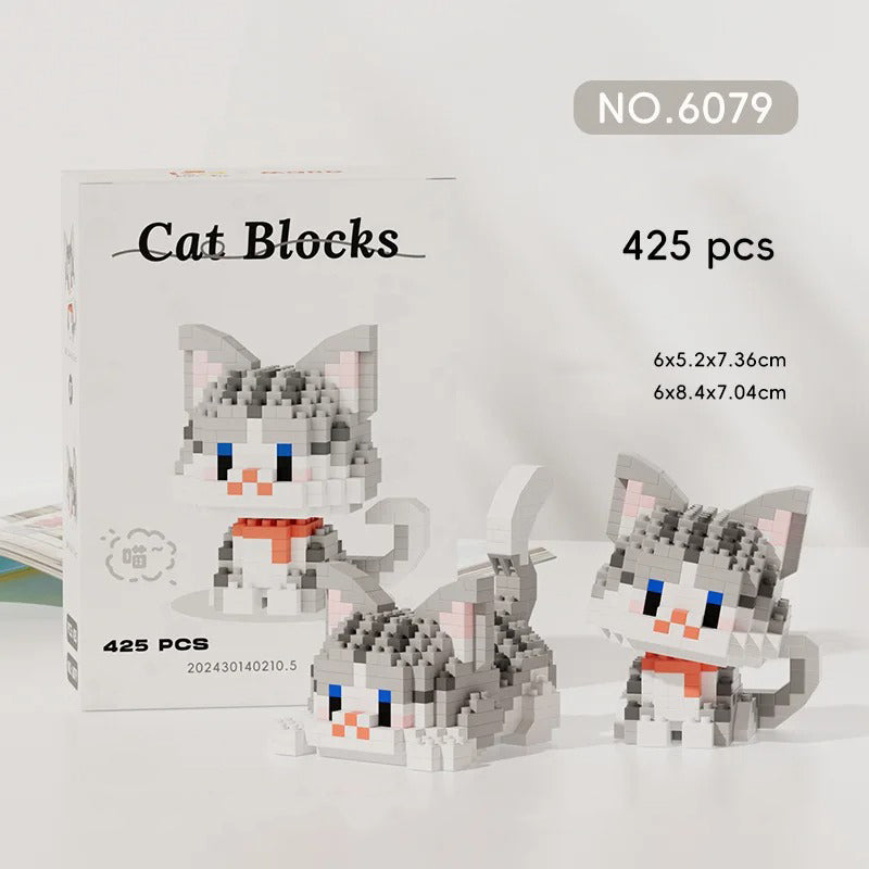 Mini Building Blocks Pet Cat Figures