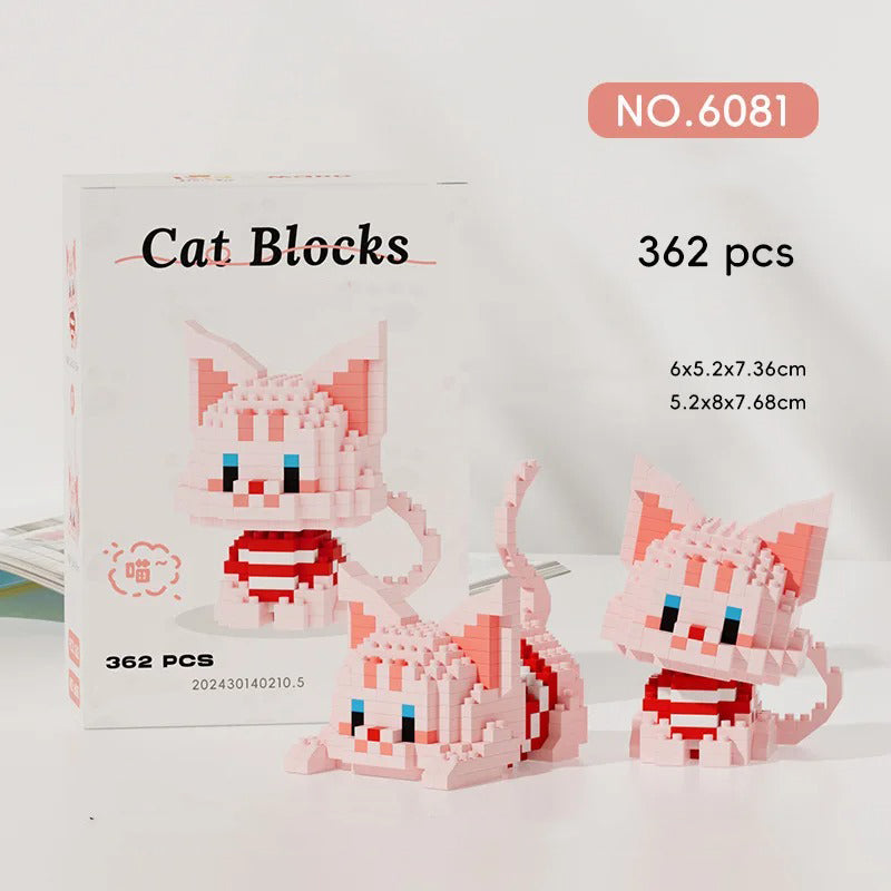 Mini Building Blocks Pet Cat Figures