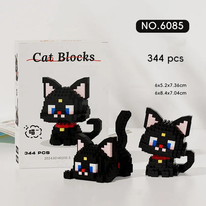 Mini Building Blocks Pet Cat Figures