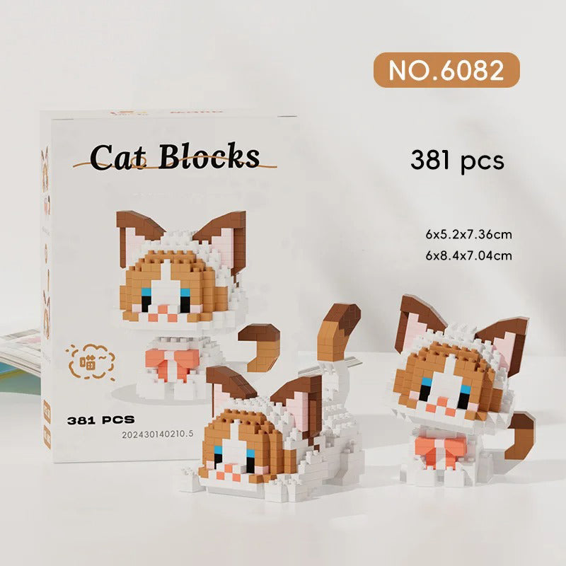 Mini Building Blocks Pet Cat Figures