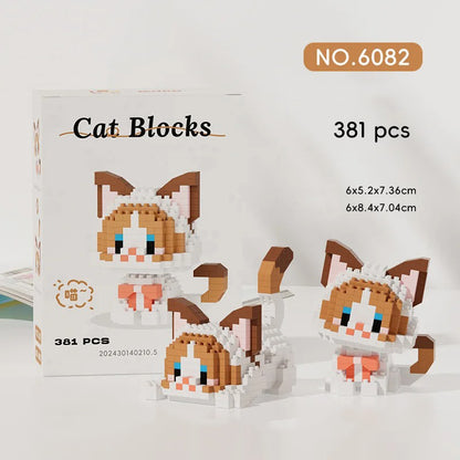 Mini Building Blocks Pet Cat Figures