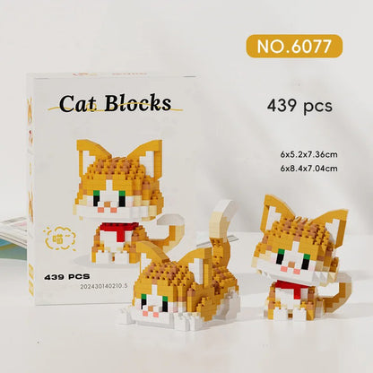 Mini Building Blocks Pet Cat Figures